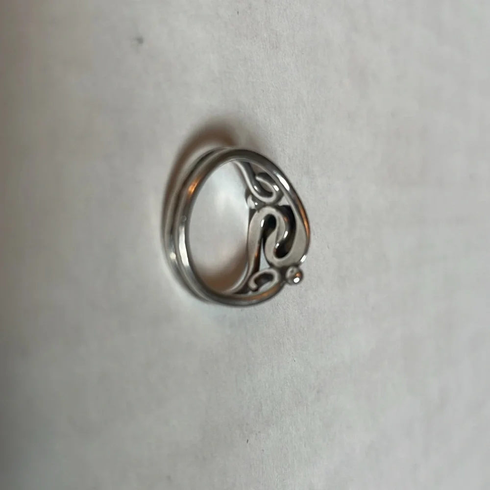 Garnet & Sterling Silver Ring, Size 4 - Picture 3 of 4